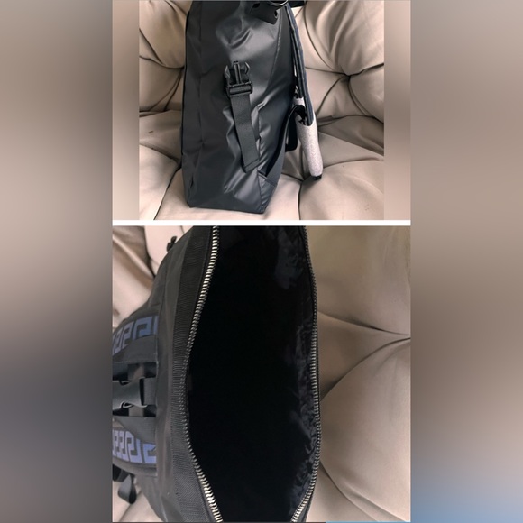 VERSACE PARFUMS BLACK WITH BLUE NEW BACKPACK - Picture 7 of 8